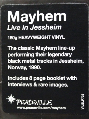 Mayhem Live In Jessheim βινύλιο 180γρ καινούργιο, black metal