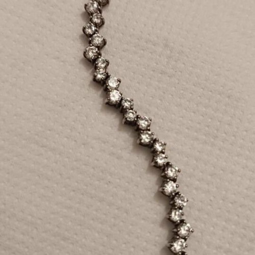 Silver 925 bracelet with zircon new, heavy