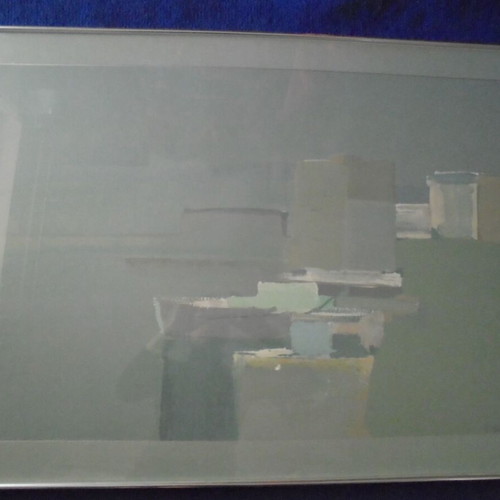 Dimitrios Koukos 'Aegina' silk screen print, signed collectible