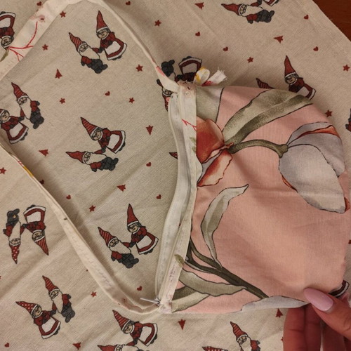 Handmade bag new in pale pink and white shades