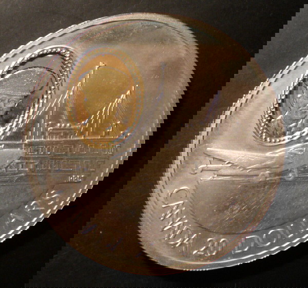  kanadas, 20 doll tou 1993,.925 silver,24 kar. Gold plated.32.550 mintage. 31,108 gr,D38mm.seBU-UNC