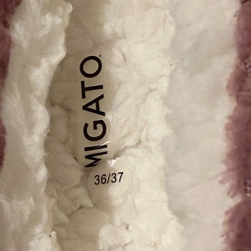 Migato winter house slippers new, purple with anti-slip sole