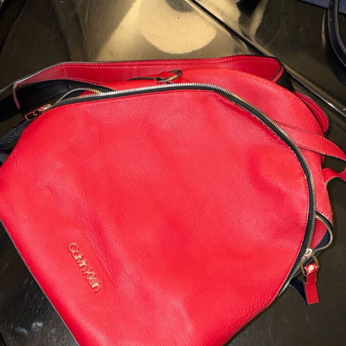 Calvin Klein backpack bag used, red