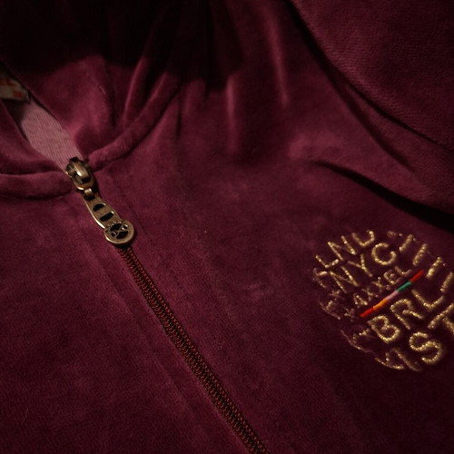 Axel velour hoodie jacket, plum purple, size 36 (S)