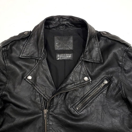 Jack & Jones men's leather jacket like new, size L, black