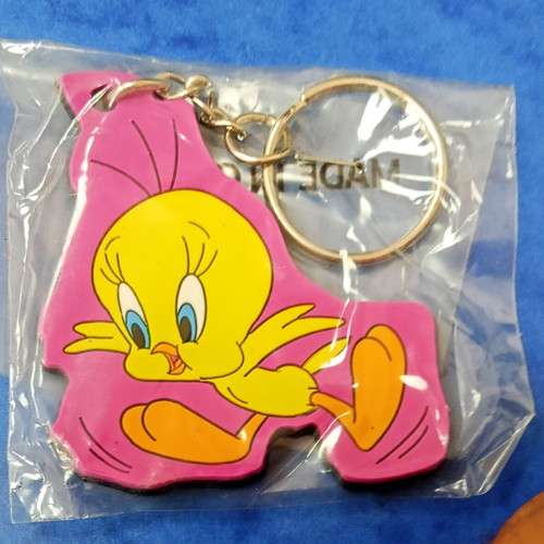 Vintage Tweety Bird Keychain Looney Tunes Warner Bros 2000 new