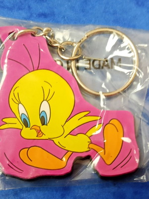Vintage Tweety Bird Keychain Looney Tunes Warner Bros 2000 new