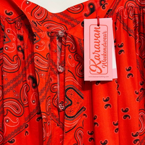 Karavan Bandana kimono-skirt set new, black-red