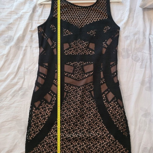 Zara black knitted dress with inner lining, size M