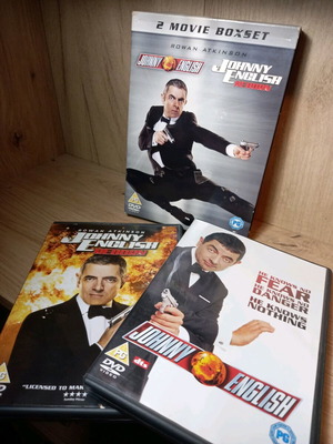 Johnny English 1 & 2 DVD box like new with English subtitles