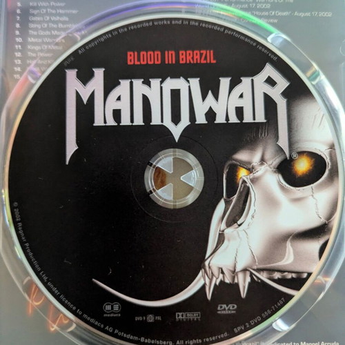 Manowar Hell on Earth Part 2 DVD like new, metal