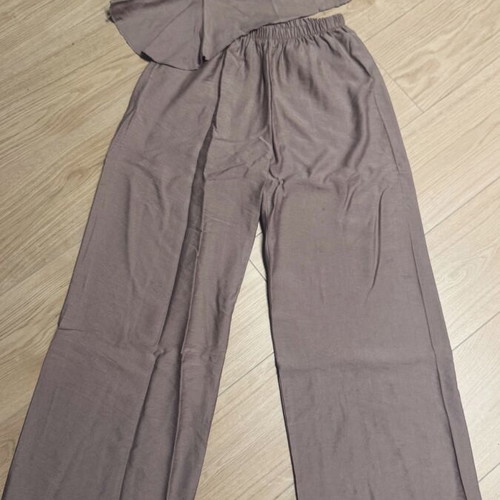 VG Styline Set with Strapless Top and Wide-Leg Pants, New, Grey