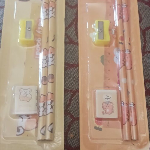 Stationery set with animal designs, 2 pieces, new