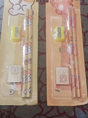 Stationery set with animal designs, 2 pieces, new