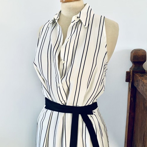 Backless Dress The Line Project new, black and white, size S