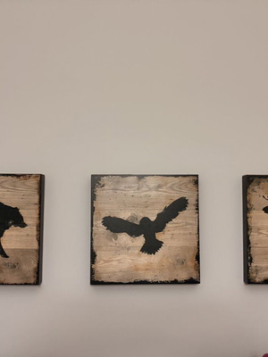 Triptych frames like new, set of three, 28cm x 28cm