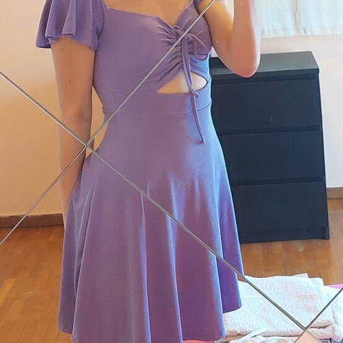 Purple aesthetic dress new, size S