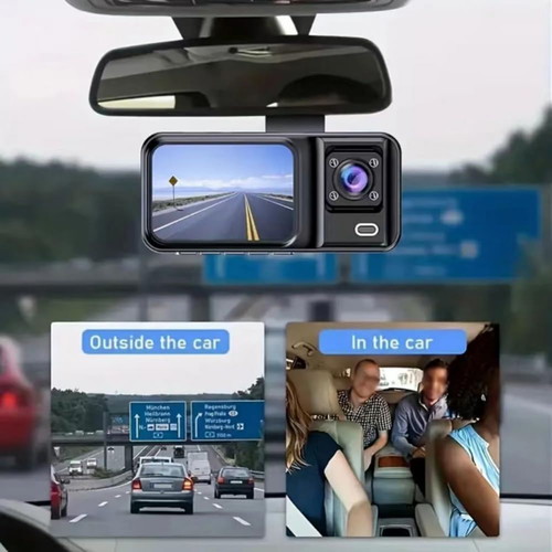 Car camera 3-channel HD DVR with dual and rear camera new