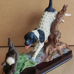 Adeline Collection decorative Pointer dog chasing hare like new