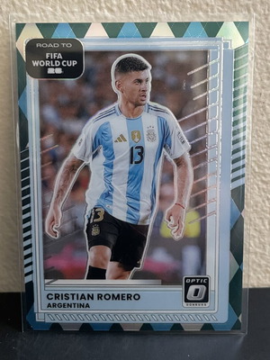 2025-26 Panini Donruss Optic Road to World Cup Cristian Romero Argyle #162 card like new