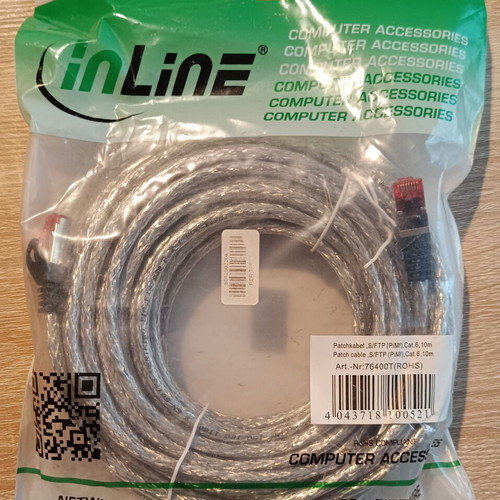 InLine Cat.6 S/FTP Ethernet Patch Cable 10m, transparent