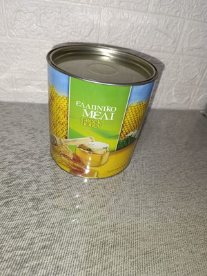 Chestnut honey new, 5 kg tin packaging