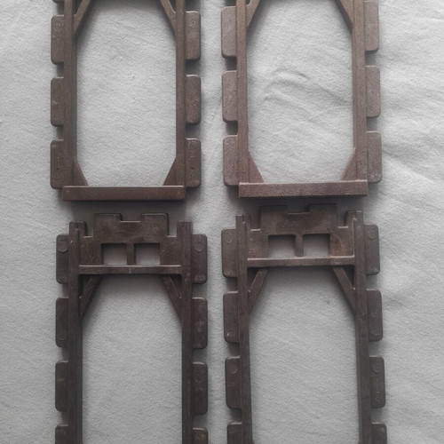 Playmobil wooden castle interior frames knights set of 4 used