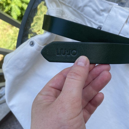 Liu Jo leather belt, green, size 85