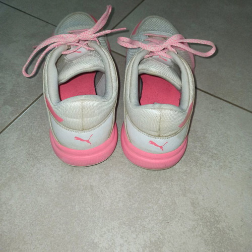 Puma sneakers size 39 like new, white and pink