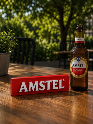 Λογότυπο Μπύρας Amstel 3D printed Καινούργιο