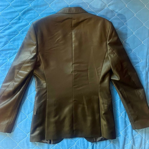 Zara Man men's jacket black new, cotton satin