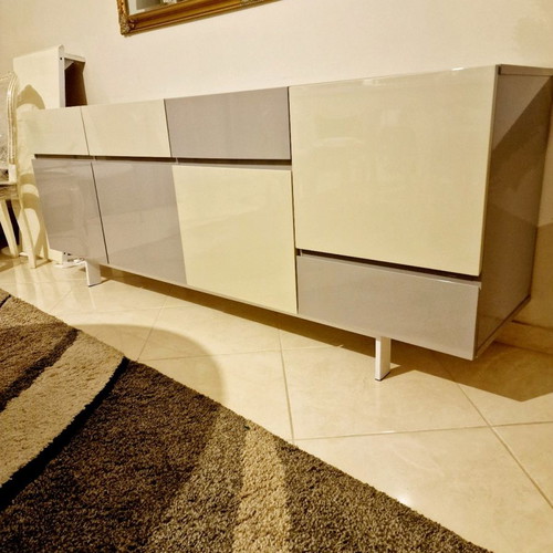 Milanode Italian buffet new, solid lacquered wood 2m × 45cm