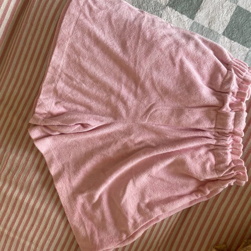 Regalinas pink terry shorts with pockets, size S-M