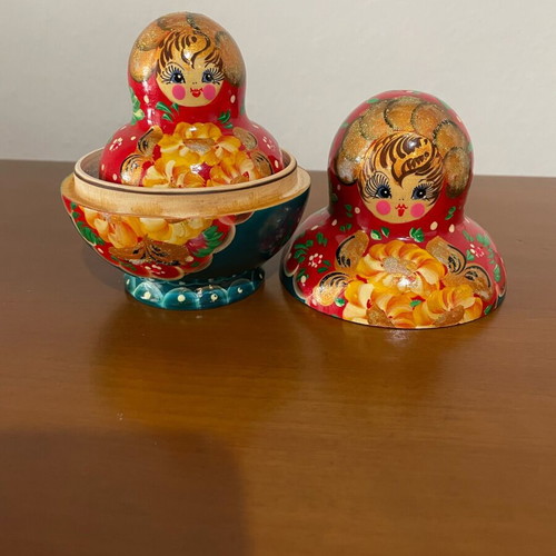Russian Babushka/Matryoshka handmade set of 10 pieces
