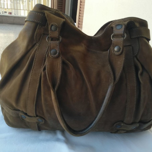 Leather shoulder bags used Sissirossi and Abaco
