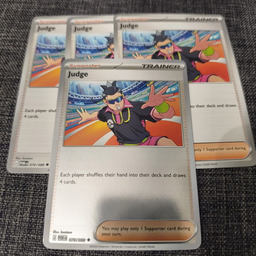Judge Pokémon Supporter card x4