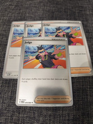 Judge Pokémon Supporter card x4