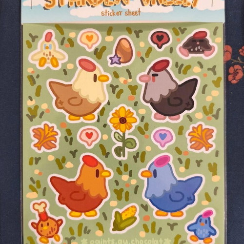 Sticker sheet Stardew Valley new, 17 fanmade stickers