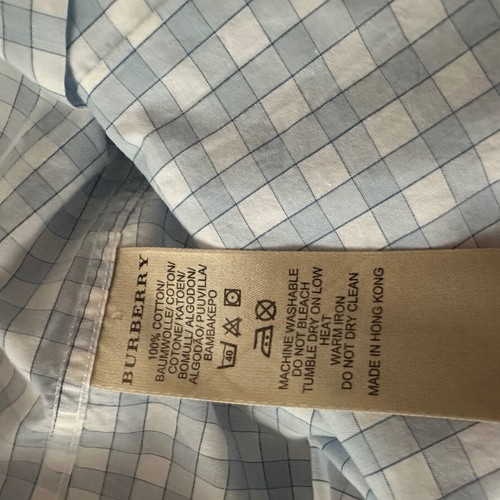 Burberry Brit XL checked shirt used, authentic, light blue and white