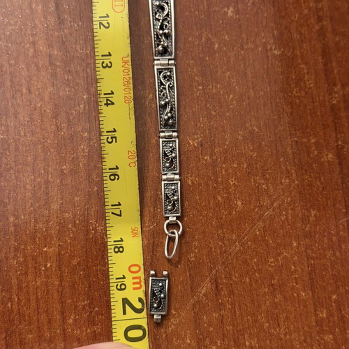 Russian Handmade Silver Bracelet 925 Stamped, Carnelian Stone