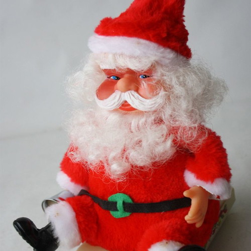 Santa Claus with sledge and music from 1990 decade new