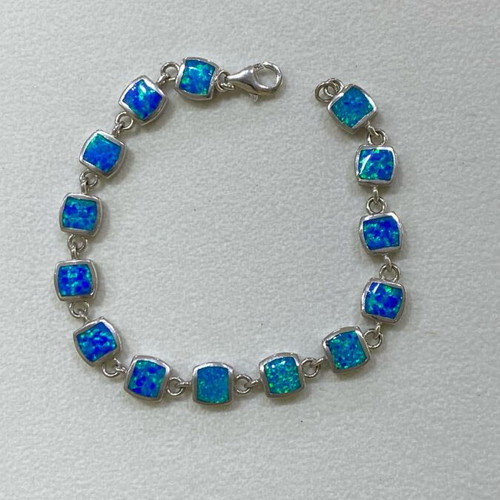 Silver (925) bracelet with blue opalite new