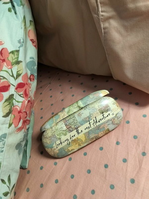 Sass & Belle glasses case like new with map pattern