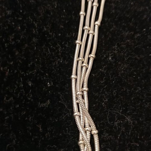 Silver 925 necklace with 4 strands new, 46 cm