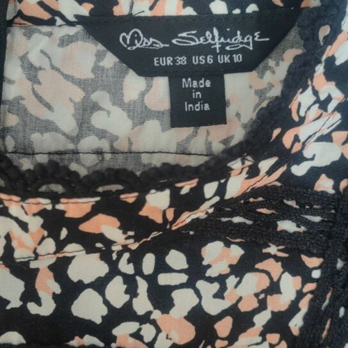 Miss Selfridge Animal Print Blouse New Size M
