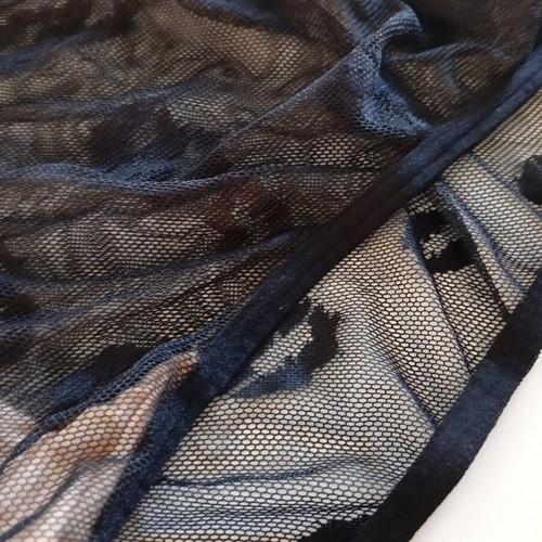 Sexy underwear transparent with lips XL, new, black