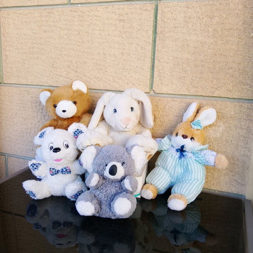 Large plush toys like new, pack of 5, 30-40 cm
