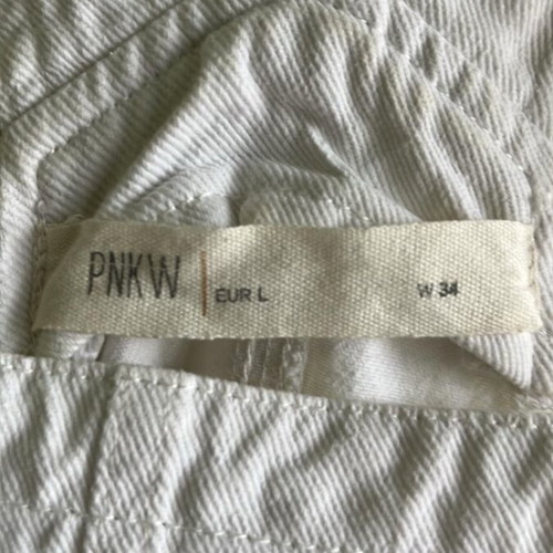 PNKW women's denim skirt like new, white, size L
