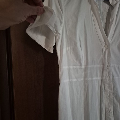 White dress with buttons like new, cotton with elastane, size L