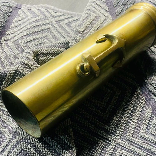 Vintage Trench Art shell casing like new with embossed nautical anchor